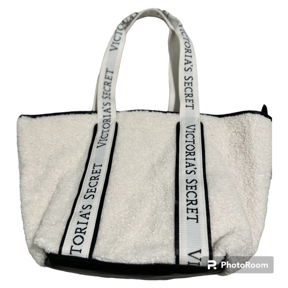 VS Large Tote Cozy Plush Sherpa Fleece - Picture 2 of 7
